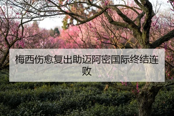 梅西伤愈复出助迈阿密国际终结连败